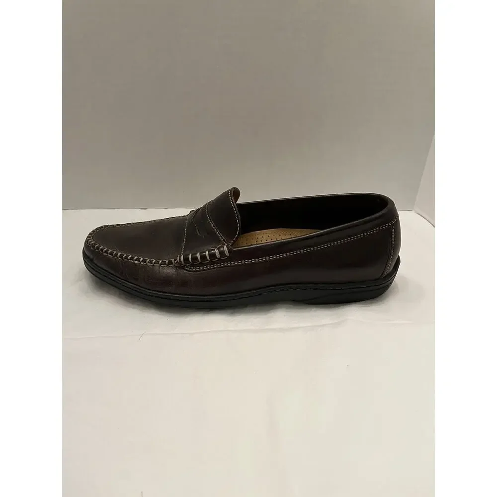 Size 8.5 Cole Haan Men’s Brown Leather Oxford Penny Loafers C07638 x F09